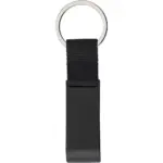 Sleutelhanger Lionel | Aluminium | Flesopener | Winkelwagenpenning, zwart