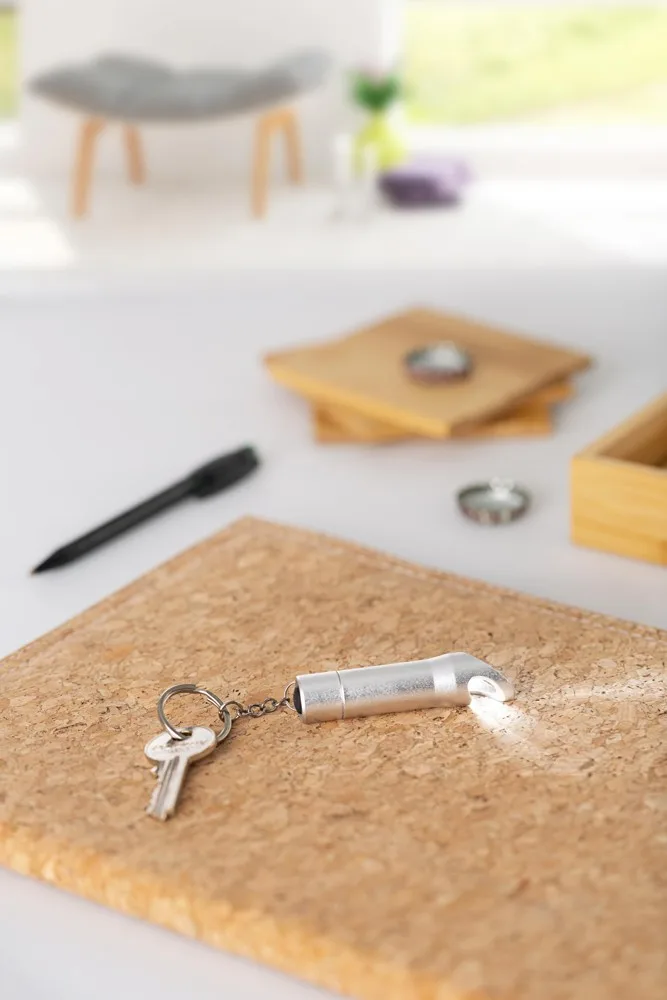 Schlüsselanhänger Carla bedrucken LED Flaschenöffner Alu klein — Produktfoto 8