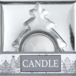 Waxinelichthouder Casey | Glas | Kerstboom zilver - Hidalgo-werbeartikel Waxinelichthouder Casey | Glas | Kerstboom, zilver
