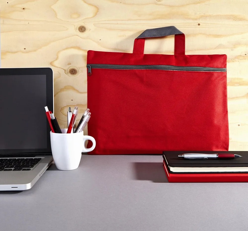Document Bag Elfrieda Printed 600D Polyester Zipper A4 — product photo 3