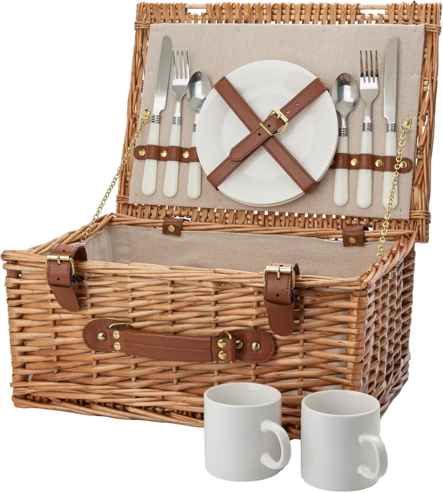 Picknickmand Effie | Wilg | 2 personen productfoto 2 - Hidalgo Picknickmand Effie | Wilg | 2 personen — productfoto 2