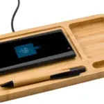 Draadloze oplader Faye | Bamboe | Bureau-organizer