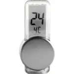 Thermometer Roxanne | Kunststof | Zuignap | Zilver