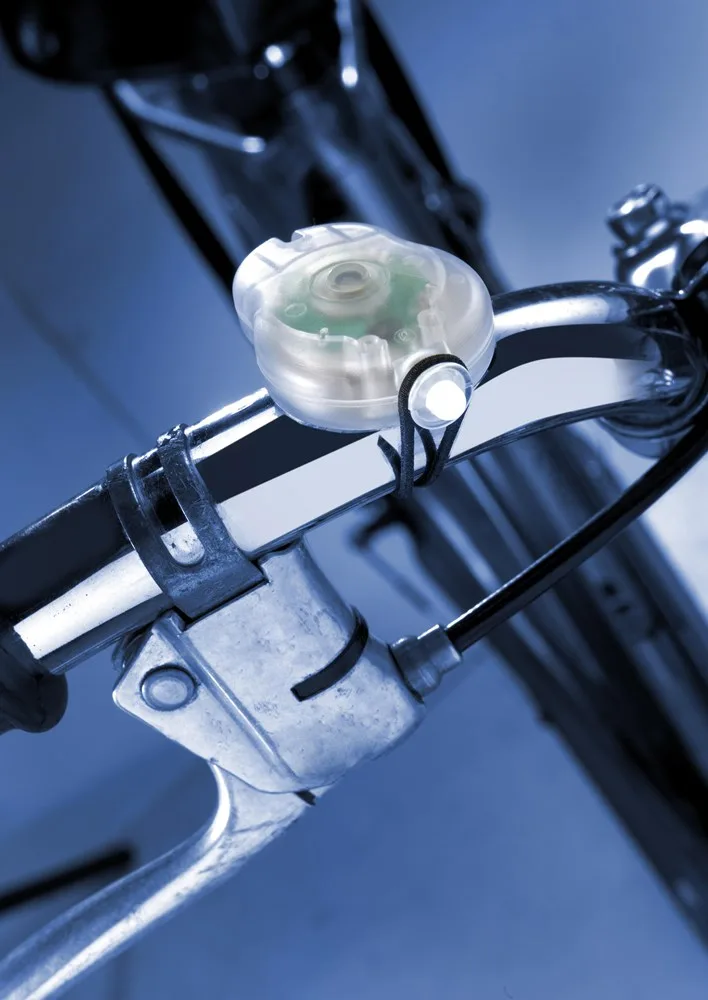 LED Fahrradlampen Amira bedrucken 2 Leuchtmodi ABS 2er Set — Produktfoto 6
