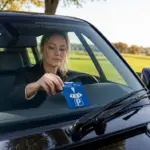 Parkeerschijf met ijskrabber Teddie — productfoto 5