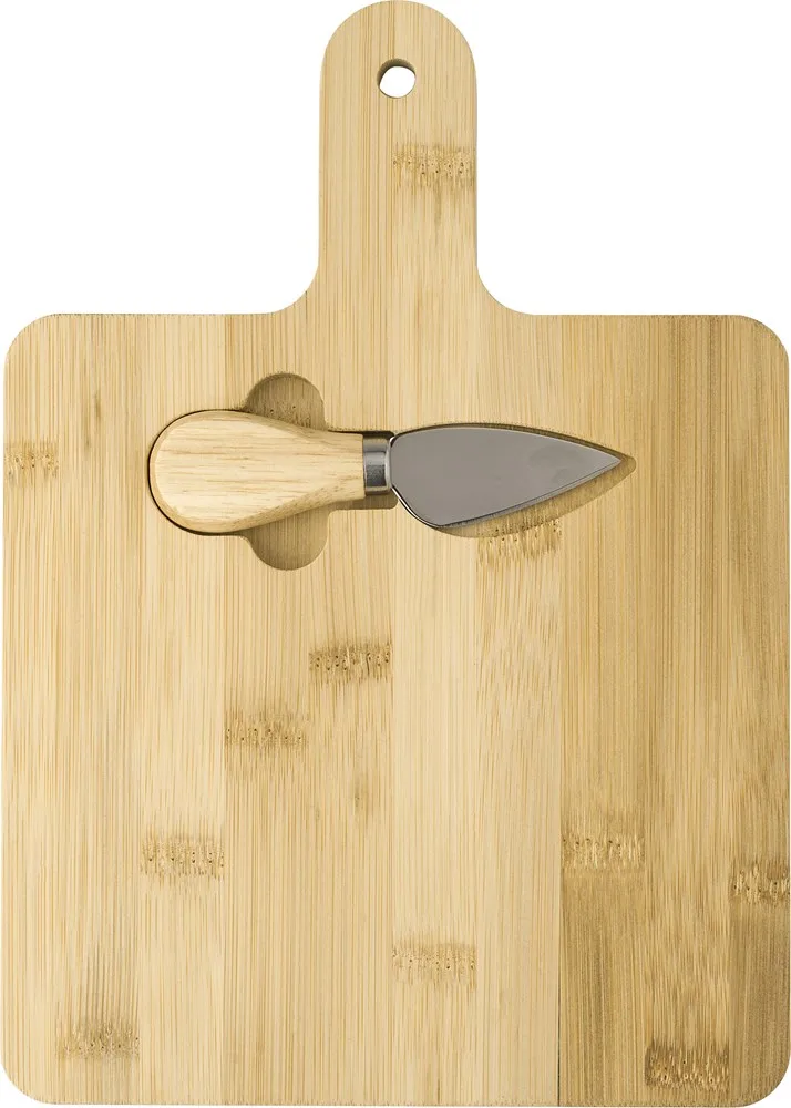 Kaasplank Jelena | Bamboe | Met mes productfoto 2 - Hidalgo-werbeartikel Kaasplank Jelena | Bamboe | Met mes — productfoto 2