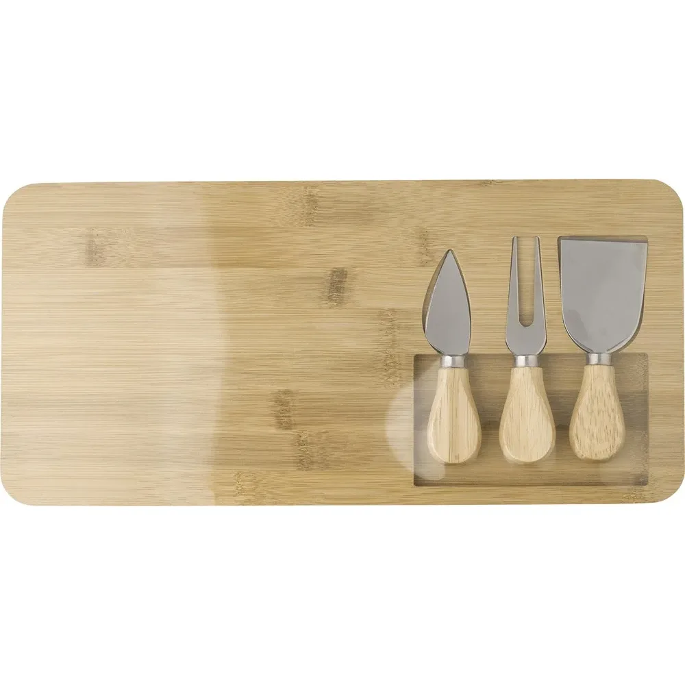 Kaasplank Regina | Bamboe | 4 stuks productfoto 2 - Hidalgo-werbeartikel Kaasplank Regina | Bamboe | 4 stuks — productfoto 2