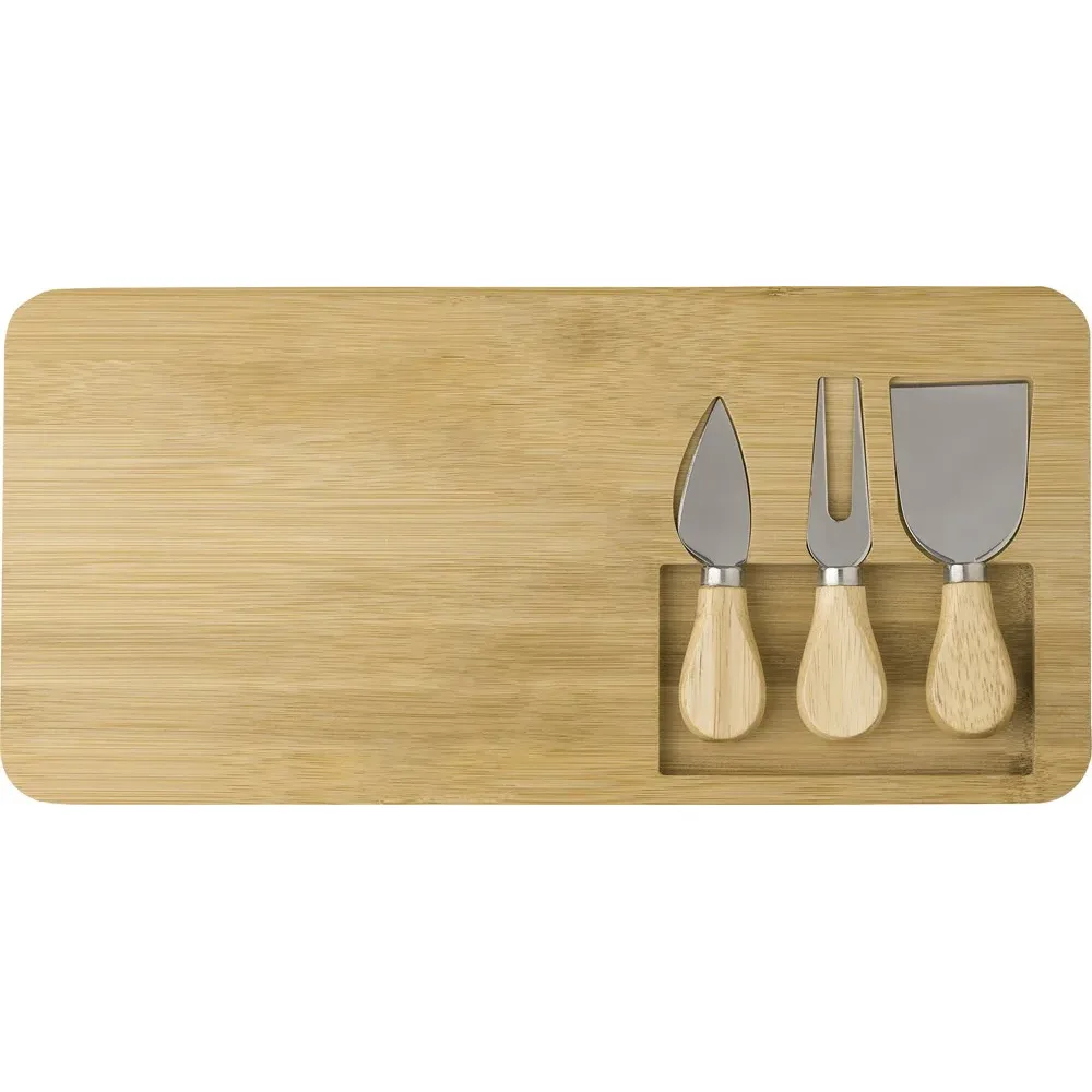 Kaasplank Regina | Bamboe | 4 stuks productfoto 5 - Hidalgo-werbeartikel Kaasplank Regina | Bamboe | 4 stuks — productfoto 5