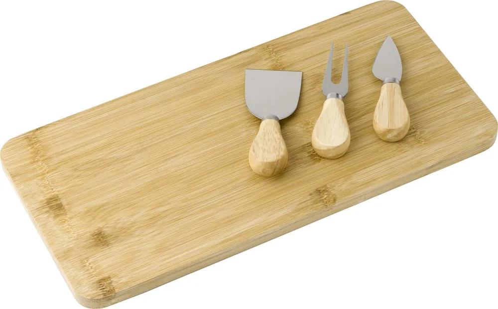 Kaasplank Regina | Bamboe | 4 stuks productfoto 7 - Hidalgo-werbeartikel Kaasplank Regina | Bamboe | 4 stuks — productfoto 7