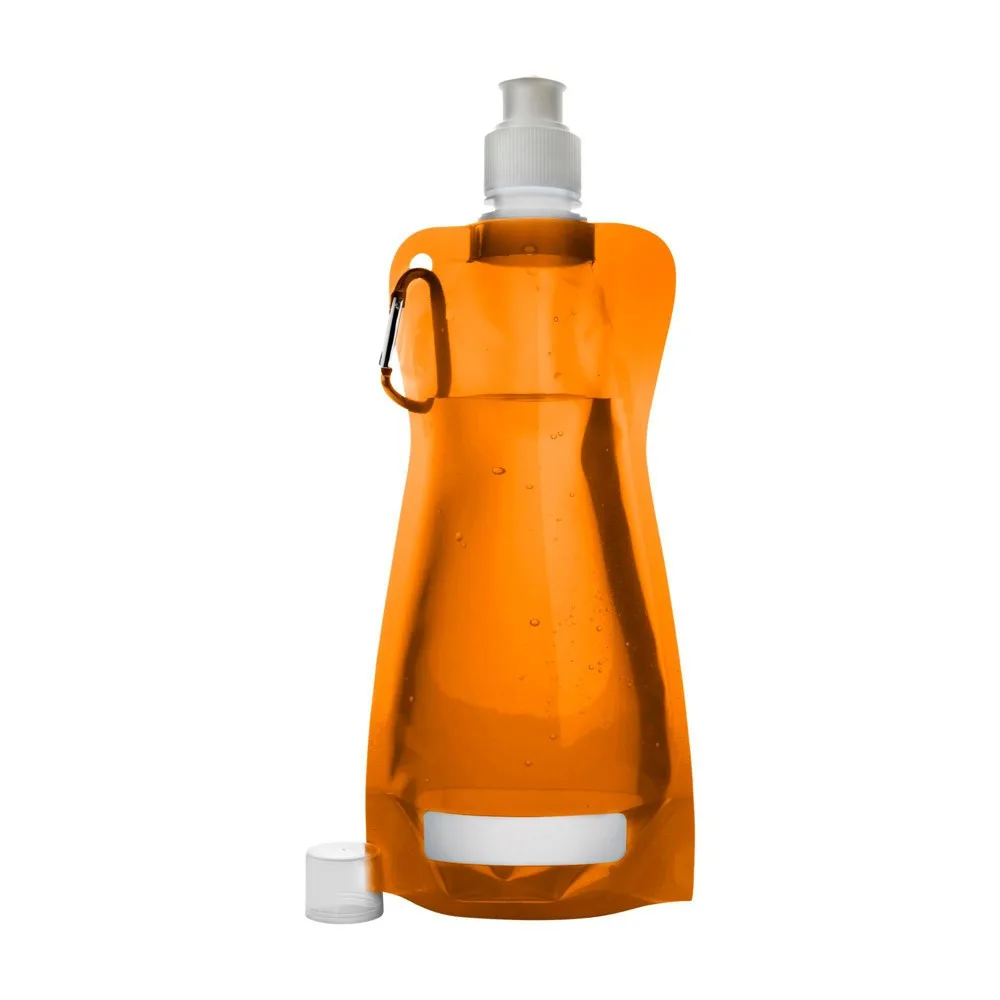 Opvouwbare fles Bailey | 420 ml oranje - Bidons & Shakers Opvouwbare fles Bailey | 420 ml, oranje