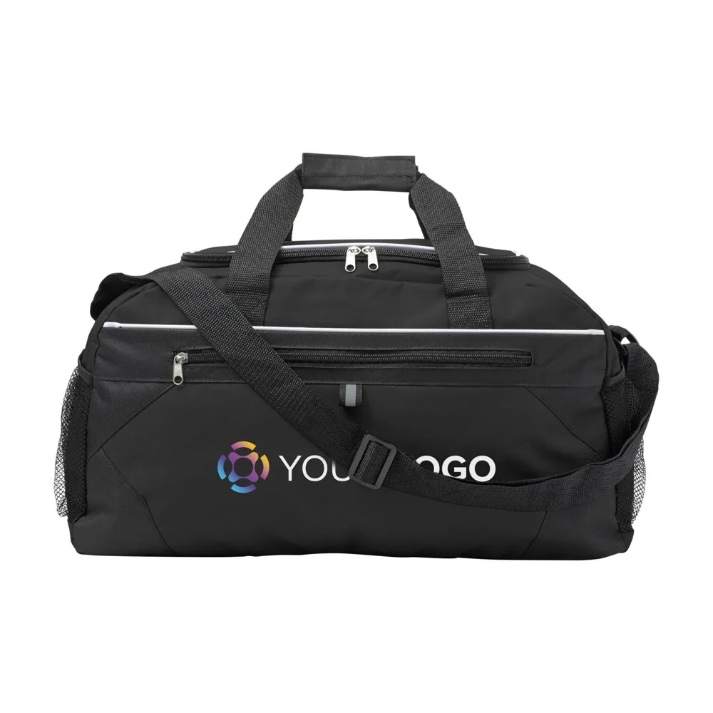 Custom Sports Bag Daphne Printed 600D Front Pocket Large — product photo 5