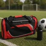 Sporttasche Ren bedrucken Schuhfach 600D Polyester Groß — Produktfoto 16