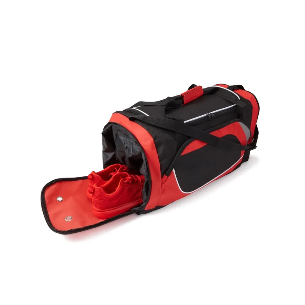 Sporttasche Ren bedrucken Schuhfach 600D Polyester Groß — Produktfoto 19