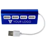 USB-hub Leo | Aluminium | 4 poorten — productfoto 3