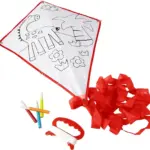 Vlieger Lina | Polyester 190T | 4 markeerstiften, rood