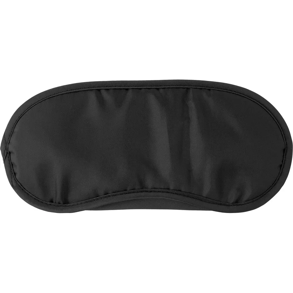 Slaapmasker Clarke | Polyester zwart - Hidalgo-werbeartikel Slaapmasker Clarke | Polyester, zwart