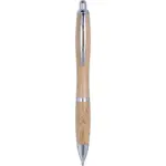 Balpen Carson | Bamboe | Zilverdetails — productfoto 2