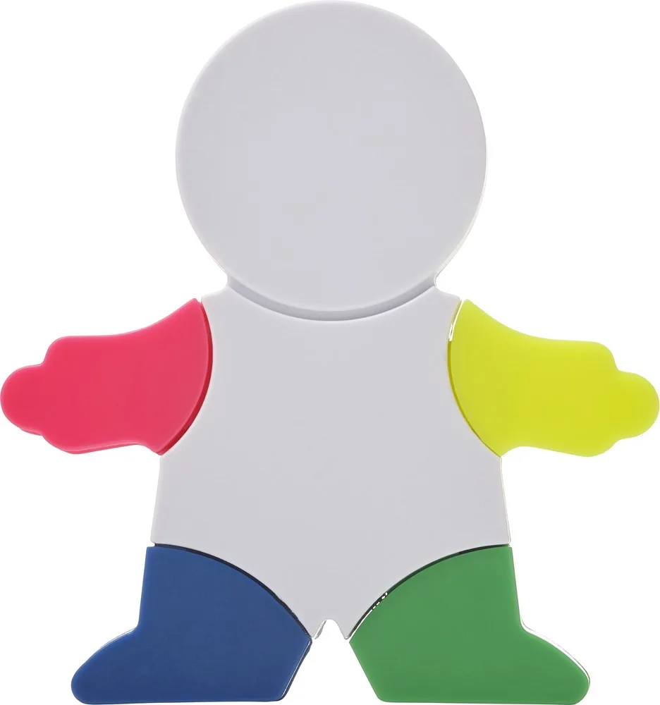 Markeerstiftenset Ella | Poppetjesvorm | 4 kleuren
