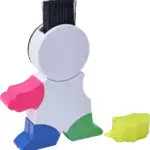 Markeerstiftenset Ella | Poppetjesvorm | 4 kleuren — productfoto 4