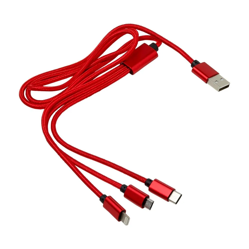Oplaadkabel Felix | 4-in-1 rood - Hidalgo-werbeartikel Oplaadkabel Felix | 4-in-1, rood