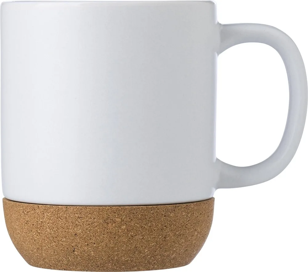 Mok Rosamund | Keramisch | Kurk bodem | 300 ml productfoto 2 - Hidalgo-werbeartikel Mok Rosamund | Keramisch | Kurk bodem | 300 ml — productfoto 2