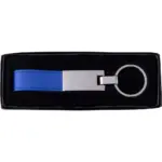 Sleutelhanger Keon | Staal en synthetisch leer — productfoto 3
