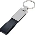 Sleutelhanger Keon | Staal en synthetisch leer — productfoto 4