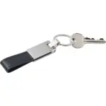 Sleutelhanger Keon | Staal en synthetisch leer — productfoto 6