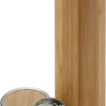 Drinkfles Yara | Rvs en bamboe | 420 ml | Thee-infuser — productfoto 3