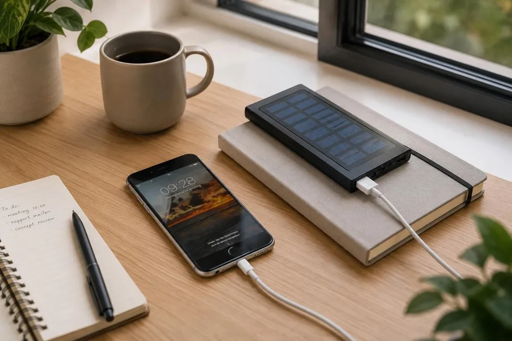 Zonne-energie powerbank Sonne | 8000 mAh productfoto 7 - Hidalgo Zonne-energie powerbank Sonne | 8.000 mAh — productfoto 7