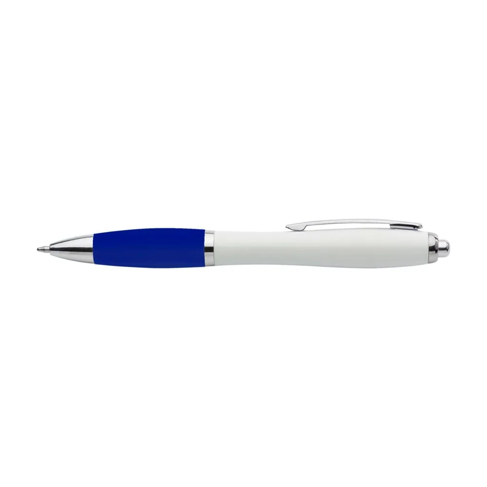 Balpen Swansea | Gerecycled | Rubberen grip blauw - Hidalgo-werbeartikel Balpen Swansea | Gerecycled | Rubberen grip, blauw