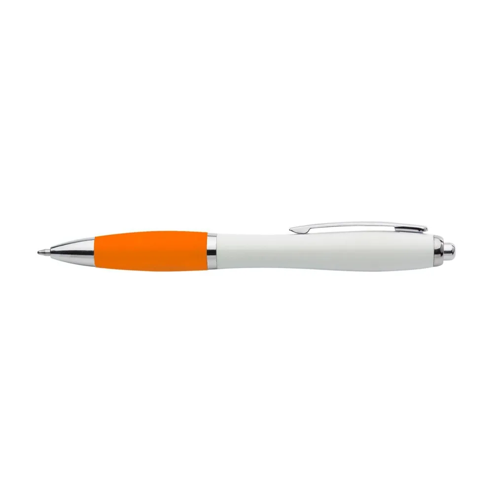 Balpen Swansea | Gerecycled | Rubberen grip oranje - Hidalgo-werbeartikel Balpen Swansea | Gerecycled | Rubberen grip, oranje