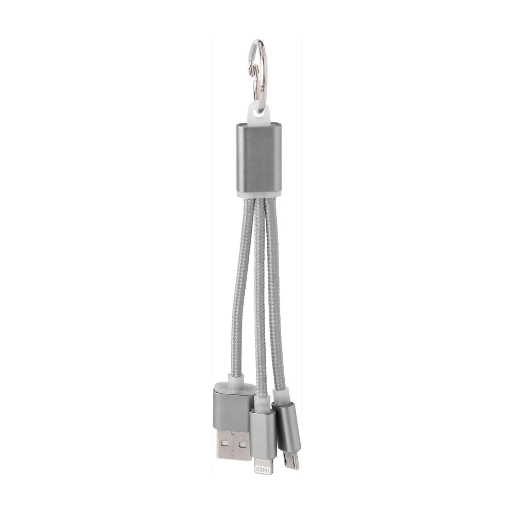 3-in-1 Charging Cable Alvin Printed Aluminium Keyring Mini — product photo 6