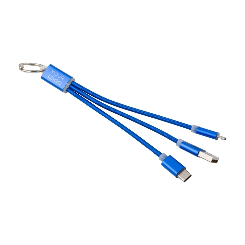 3-in-1 Charging Cable Alvin Printed Aluminium Keyring Mini — product photo 9