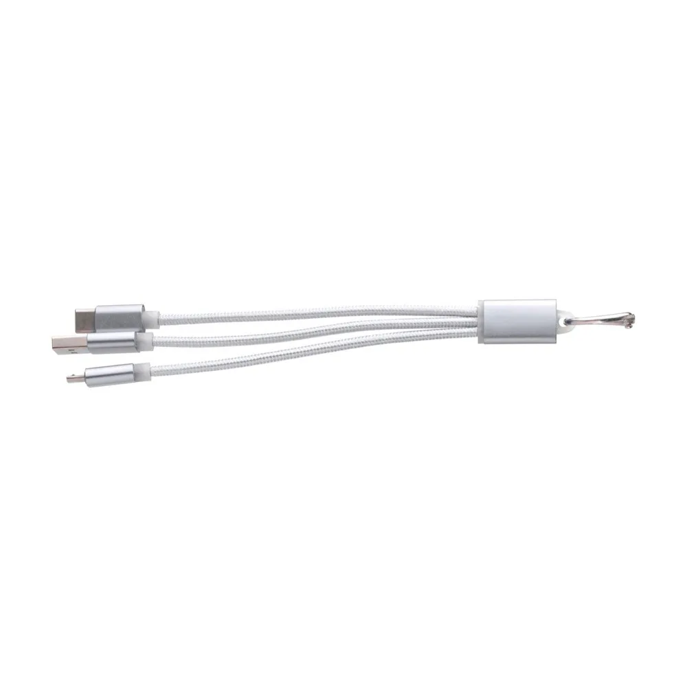 3-in-1 Charging Cable Alvin Printed Aluminium Keyring Mini — product photo 5