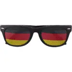 Feestbril Lexi | Landenvlag, zwart / rood