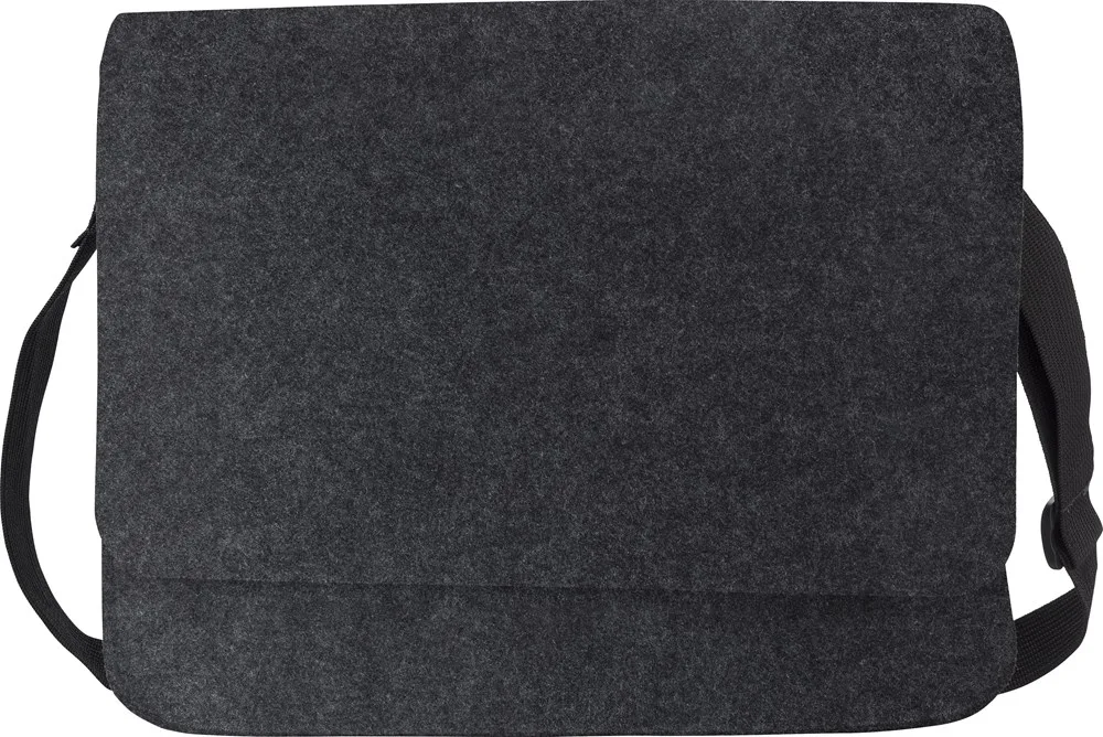 Laptoptas Layla | Gerecycled vilt | 15 inch | Klittenband donkergrijs - Hidalgo-werbeartikel Laptoptas Layla | Gerecycled vilt | 15 inch | Klittenband, donkergrijs