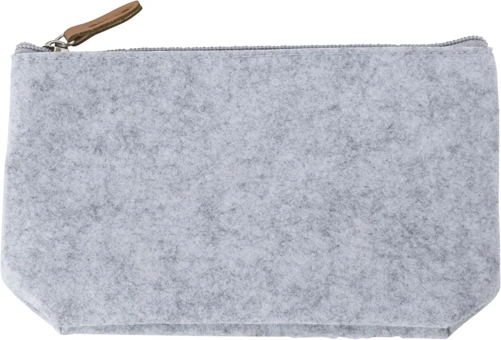 Cosmetisch tasje Lucy | Gerecycled vilt | Synthetisch leren details productfoto 3 - Hidalgo Cosmetisch tasje Lucy | Gerecycled vilt | Synthetisch leren details — productfoto 3