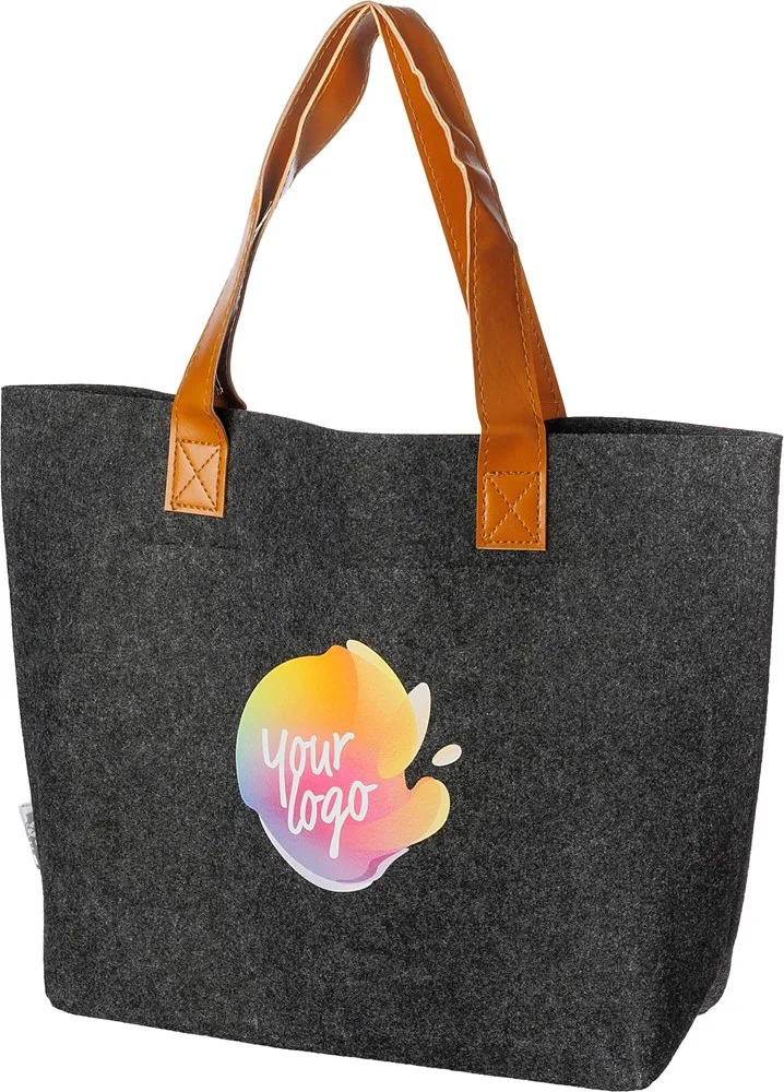 Boodschappentas Hunter | Gerecycled vilt | Lange hengsels