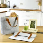 Boodschappentas Hunter | Gerecycled vilt | Lange hengsels — productfoto 2