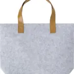 Boodschappentas Hunter | Gerecycled vilt | Lange hengsels, lichtgrijs