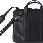 Laptoptas Michael | Echt leer, zwart