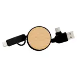 Oplaadkabel Jared | 3-in-1 | Uitschuifbaar, zwart