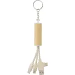 USB-oplader sleutelhanger Tyson, bruin