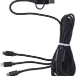 Nylon oplaadkabel Sable, zwart