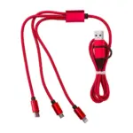 Oplaadkabel Leif rood - Hidalgo-werbeartikel Oplaadkabel Leif, rood