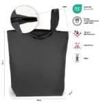 ATLANTA – Tas van 300D polyester met rits an bodemvouw — productfoto 5
