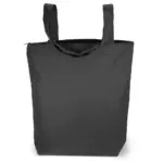 ATLANTA – Tas van 300D polyester met rits an bodemvouw, zwart