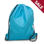 BOLOGNA – Rugzak/sporttas met trekkoord, cyan blauw