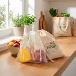 COLOMBO – Middelgrote groentetas met nylon gaas — productfoto 5